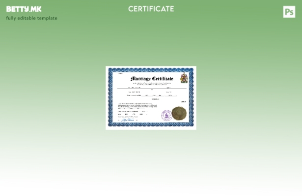 модерен стил Канада извод за брак Шаблон за Word и PDF